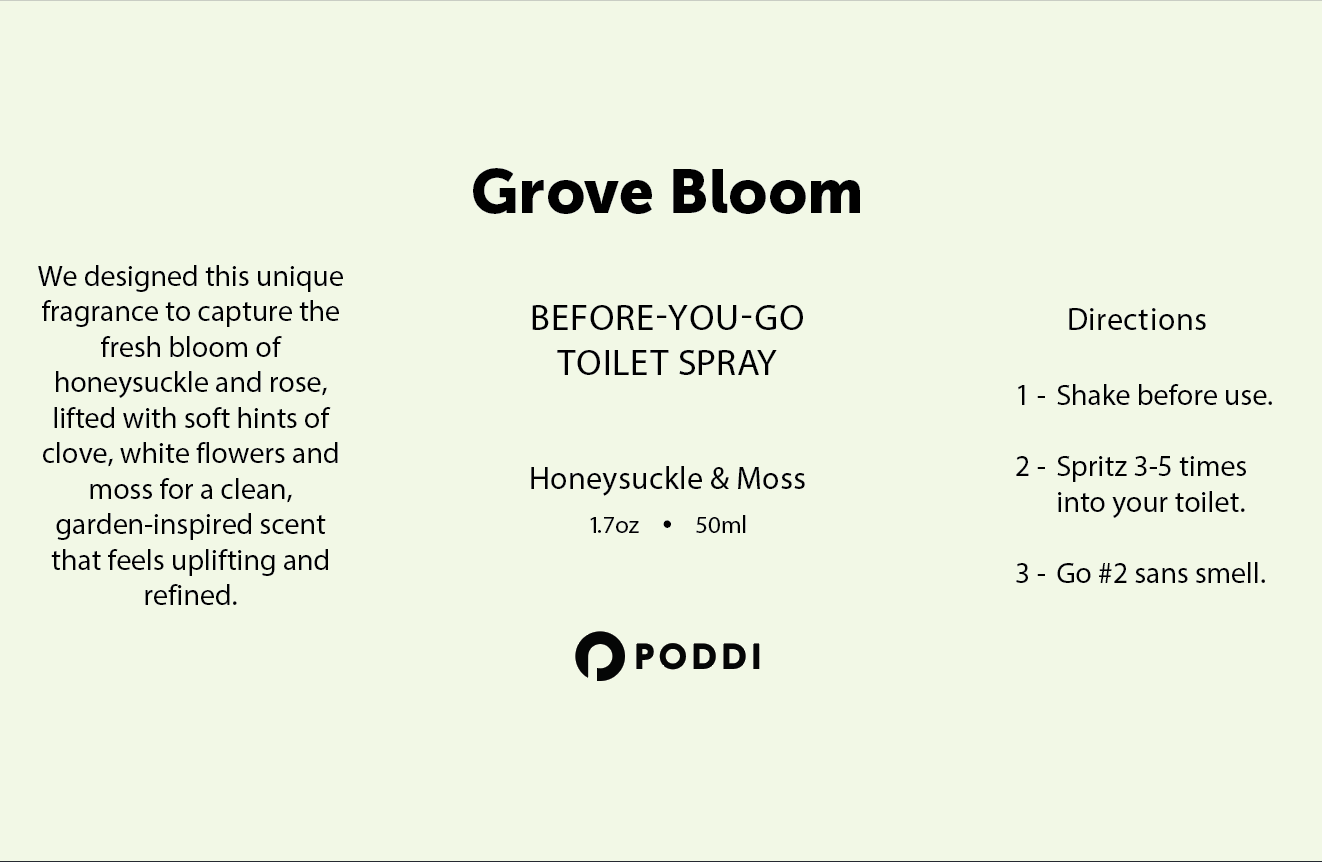 PODDI Grove Bloom — Before-You-Go Toilet Spray