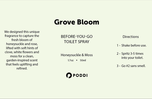 PODDI Grove Bloom — Before-You-Go Toilet Spray